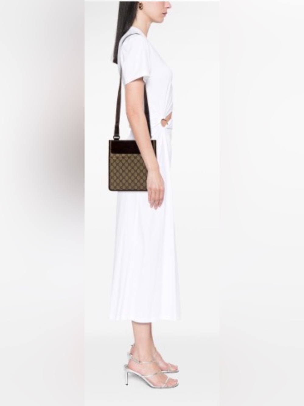Gucci Brown GG Supreme Messenger Crossbody/shoulder bag EUC